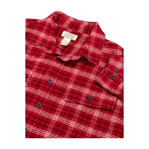 L.L. Bean Freeport, Maine Chamois Flannel Button Up Shirt‎ Red Plaid Men's XL